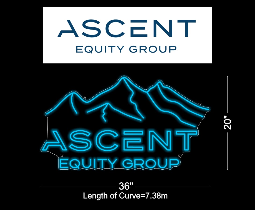 Custom Neon: ASCENT EQUITY GROUP (ICE-BLUE)