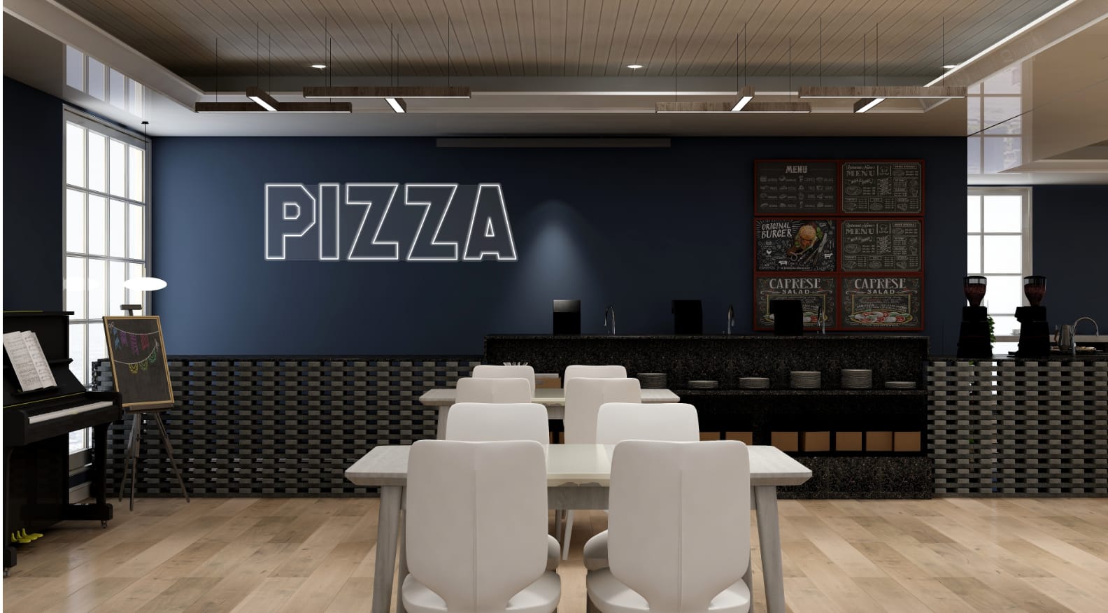 Custom Neon: Pizza