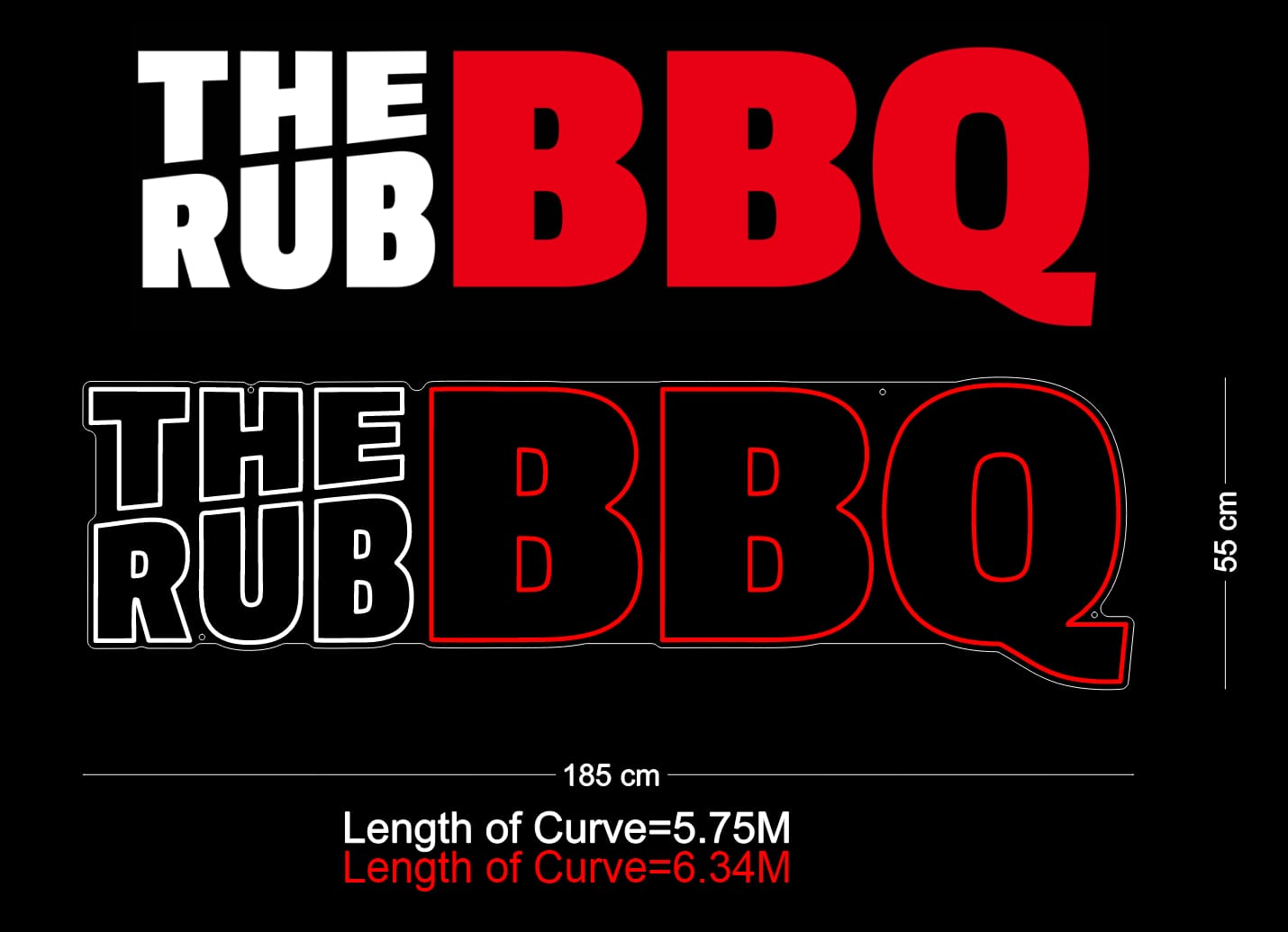 Custom Neon: The RUB BBQ