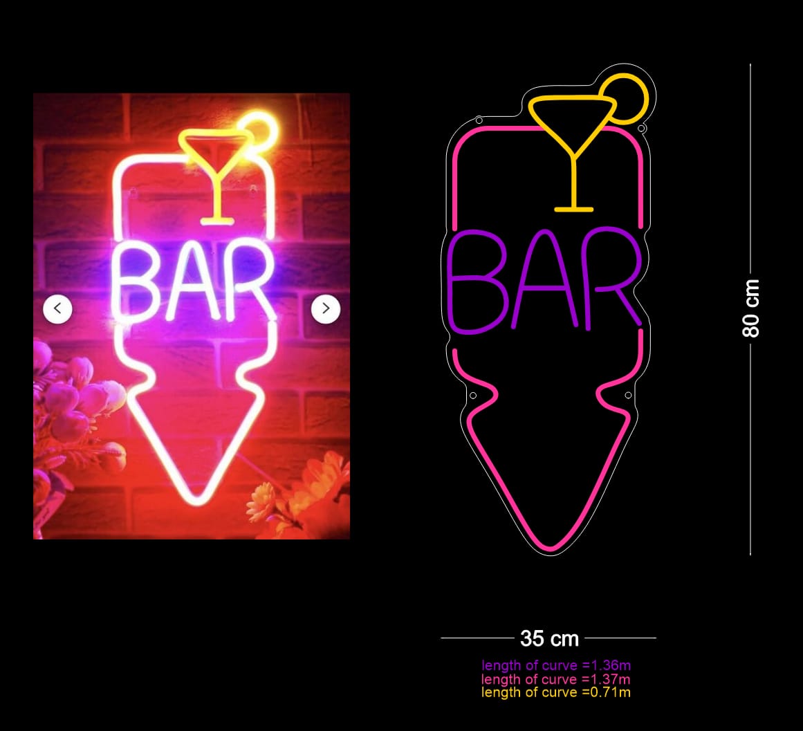 Custom Neon: Bar & Toilets