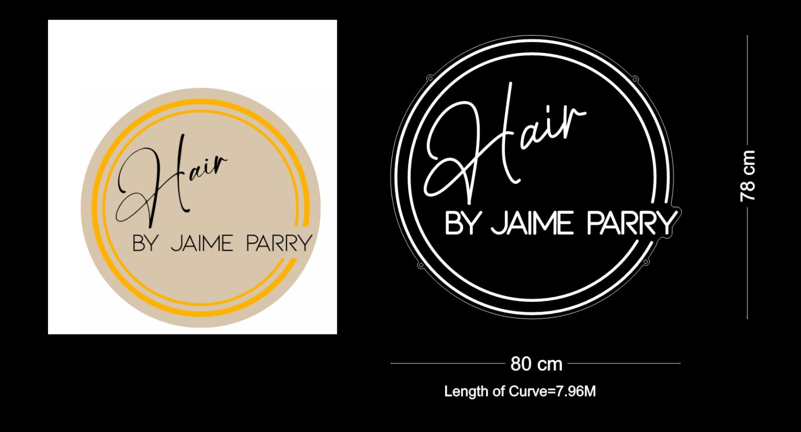 Custom Neon: Hair BY JAIME PARRY