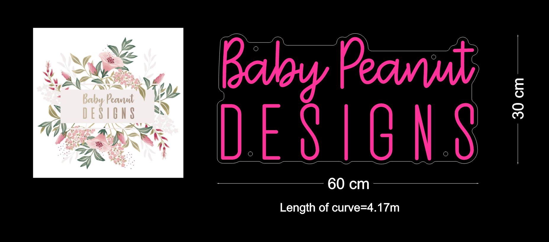 Custom Neon: Baby Peanut DESIGN