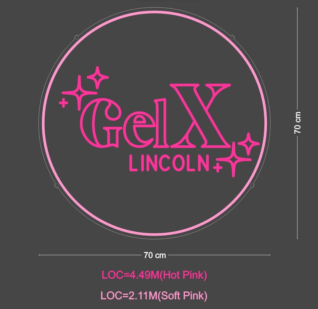 Custom Sign: GelX LINCOLN