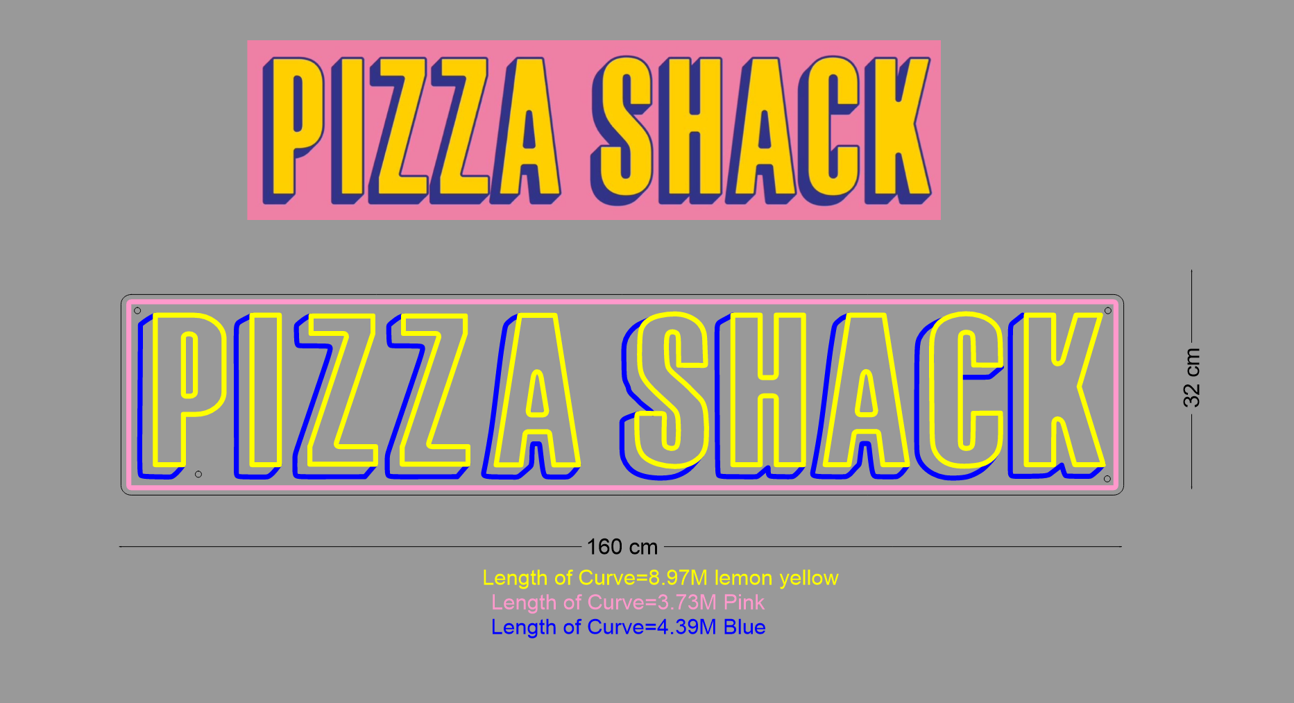 Custom Neon: PIZZA SHACK