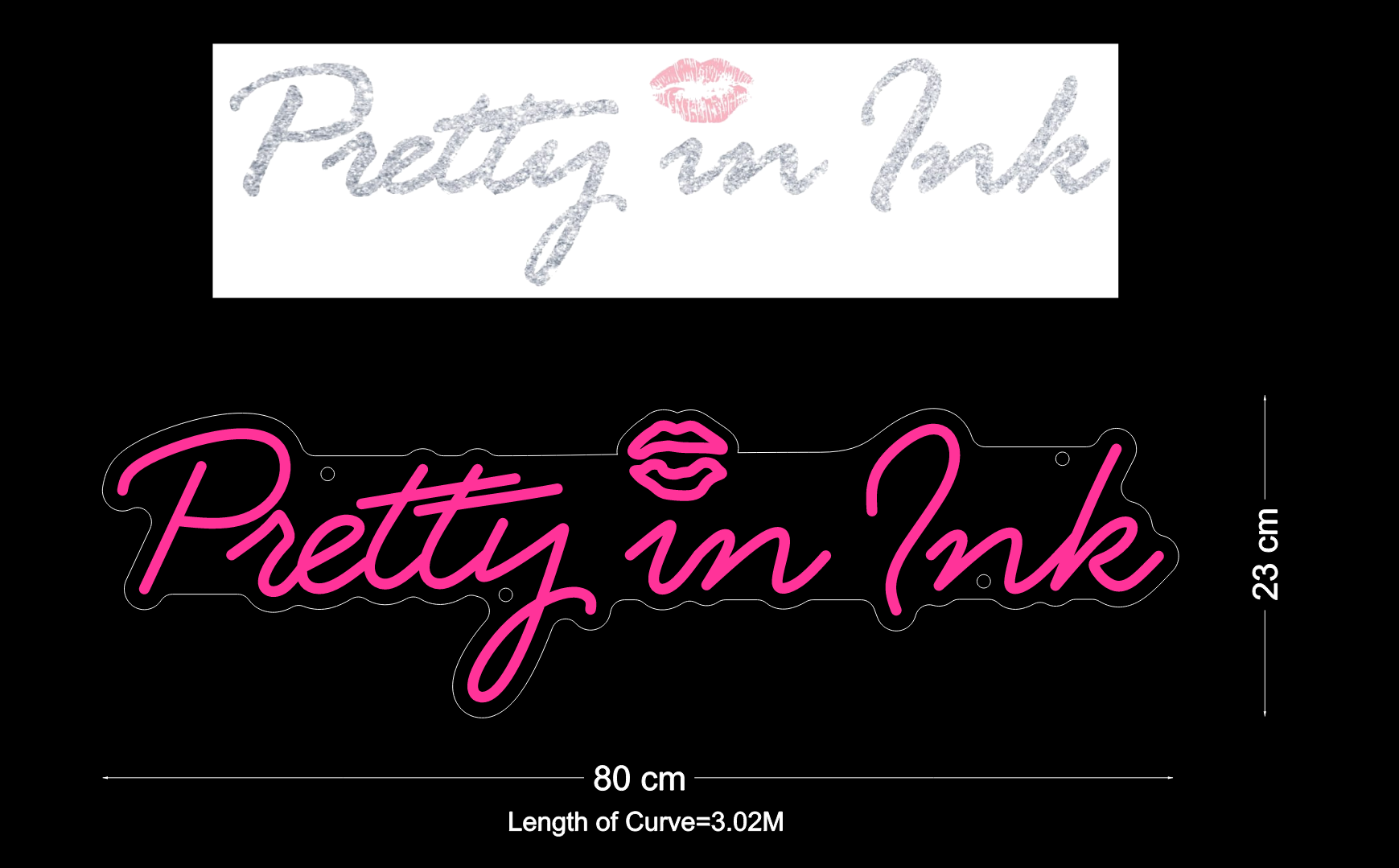 Custom Sign: Pretty in Ink