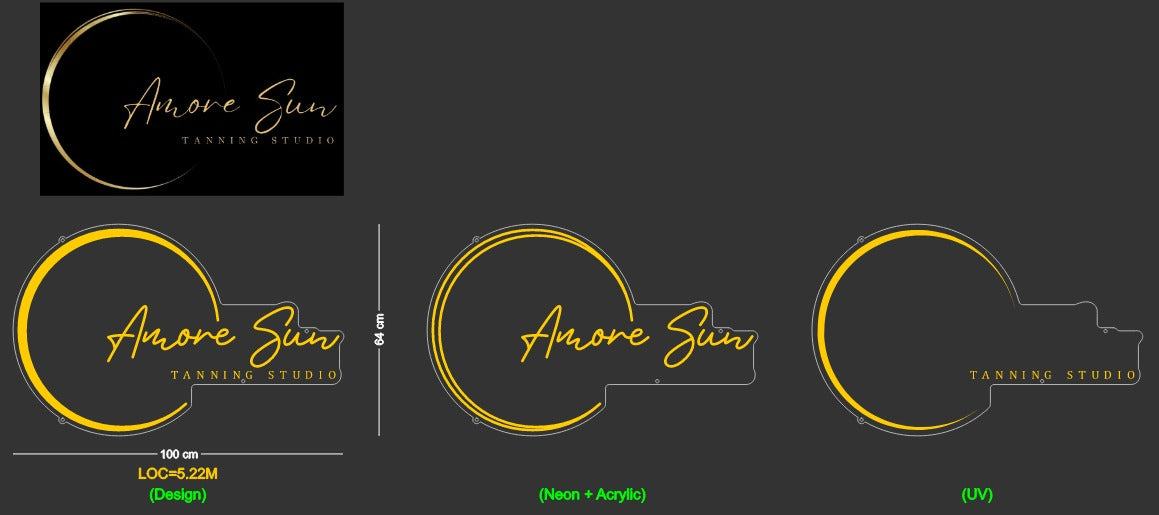 Custom Sign: Amore Sun