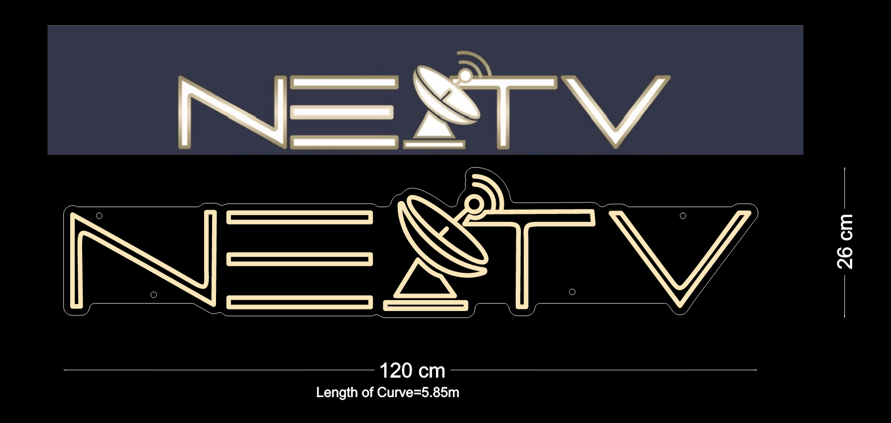 Custom Sign: NE TV