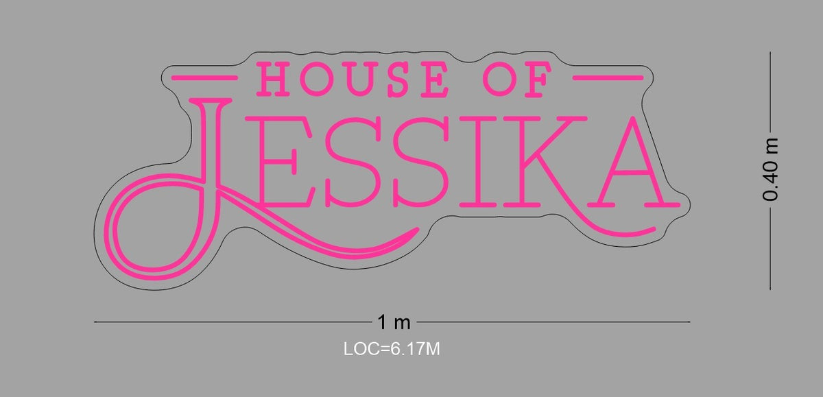 Custom Neon Sign House Of Jessica