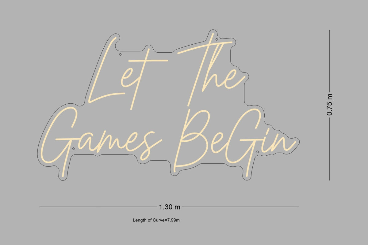 Custom Neon Sign Let`s The Game Begin