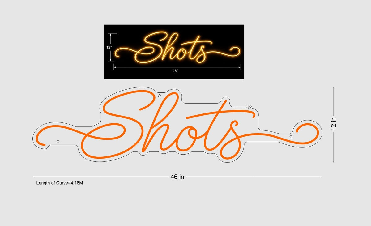 Custom Neon Sign For Shots