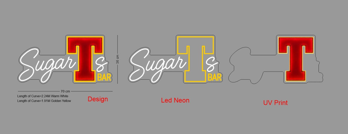 Custom Neon Sign Sugar & Tea Bar