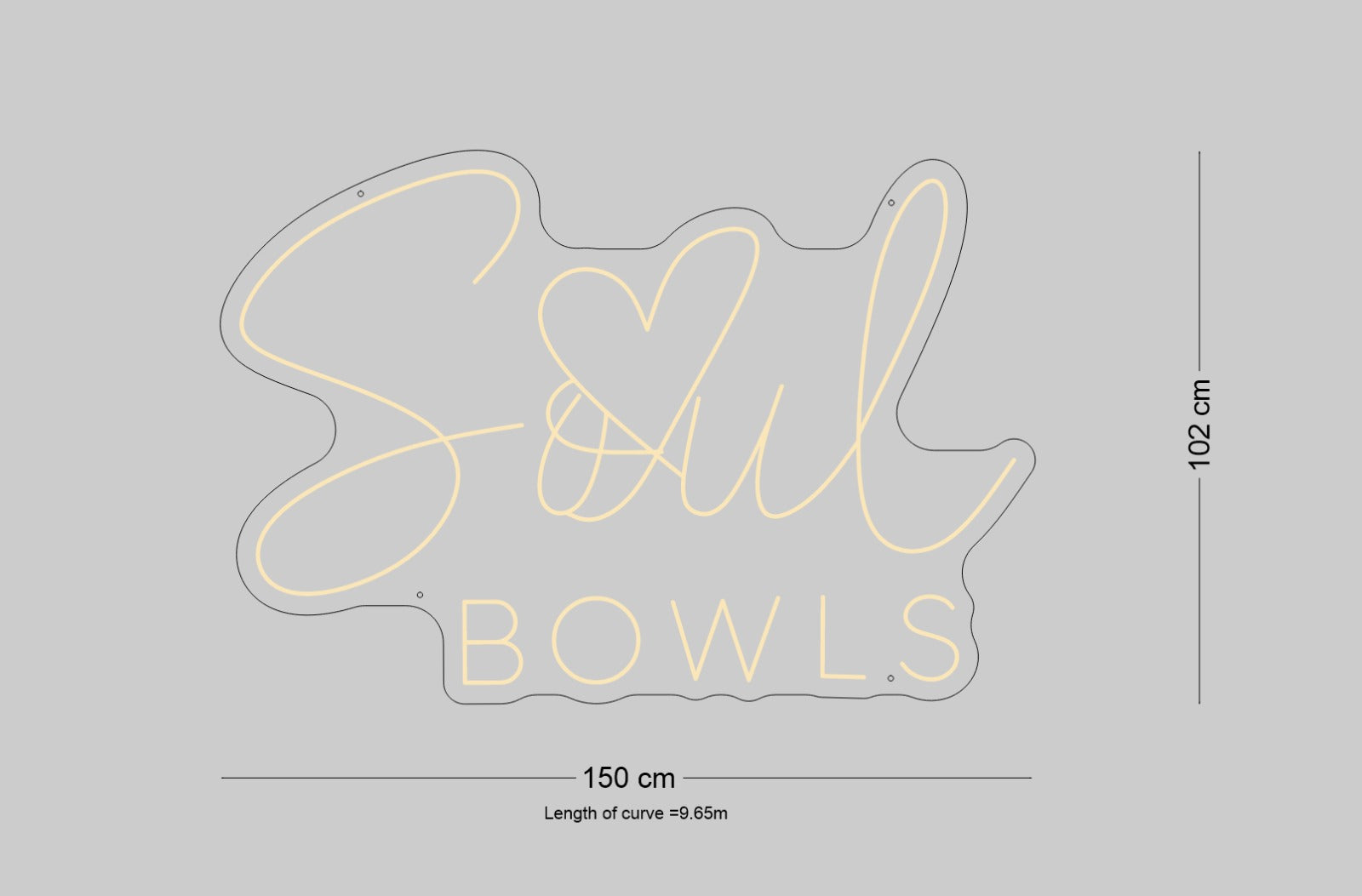 Custom Sign : SOUL BOWLS