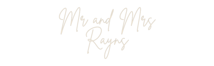 Custom Neon: Mr and Mrs
R...