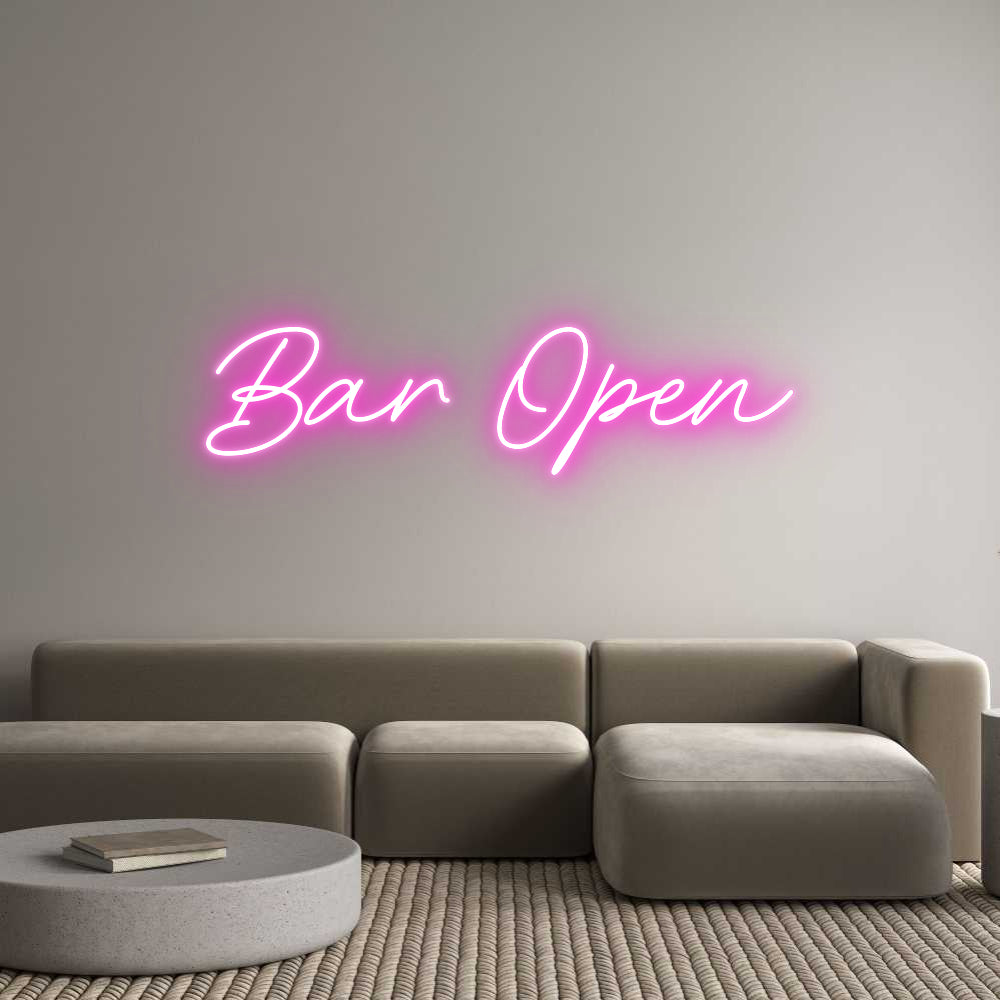 Custom Neon: Bar Open