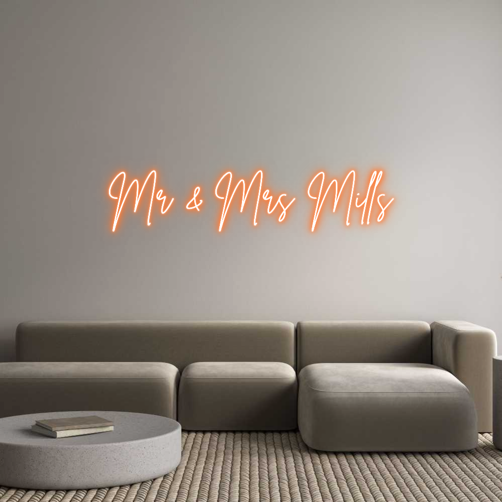Custom Neon: Mr & Mrs Mills