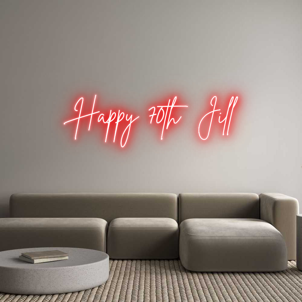 Custom Neon: Happy 70th Jill