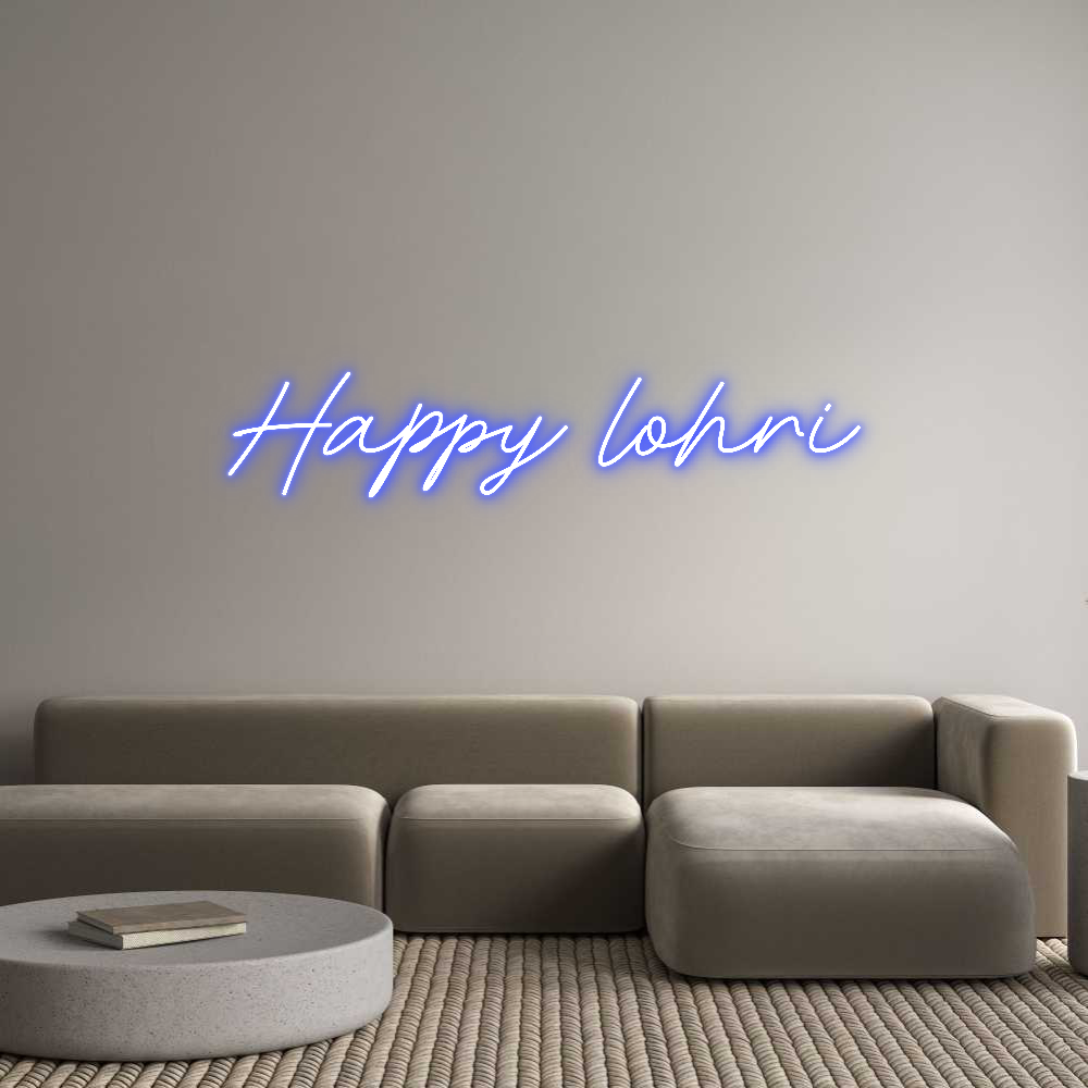 Custom Neon: Happy lohri