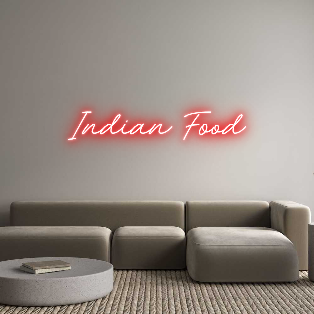 Custom Neon: Indian Food