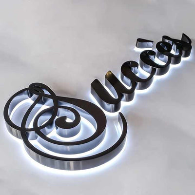 Halo lit 3D Metal Backlit Signs