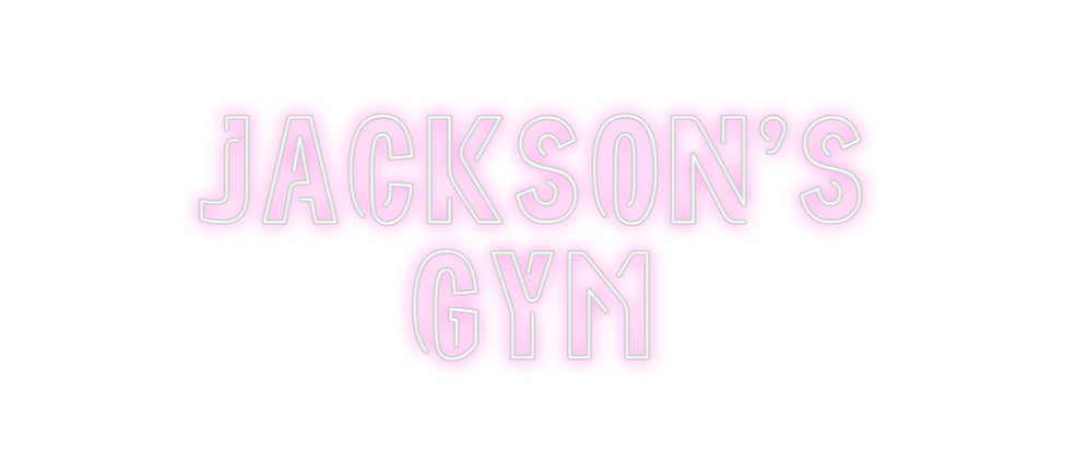 Custom Neon: jackson's
gym