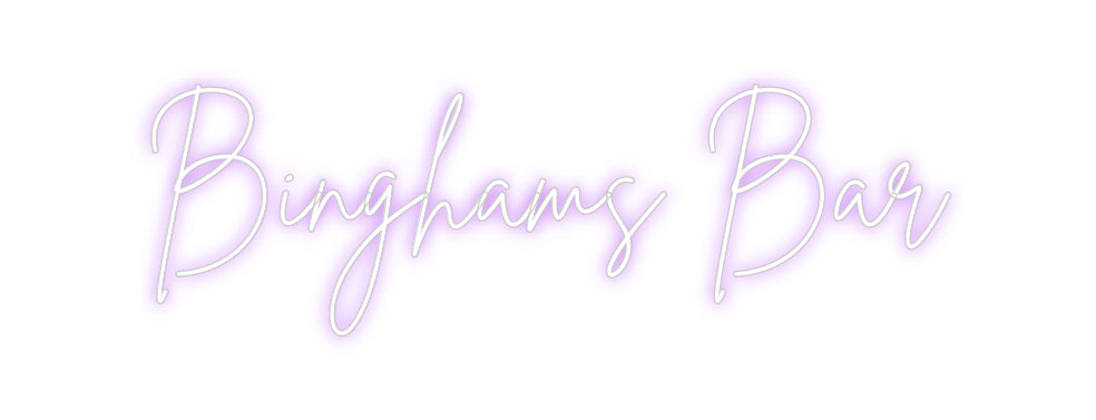 Custom Neon: Binghams Bar