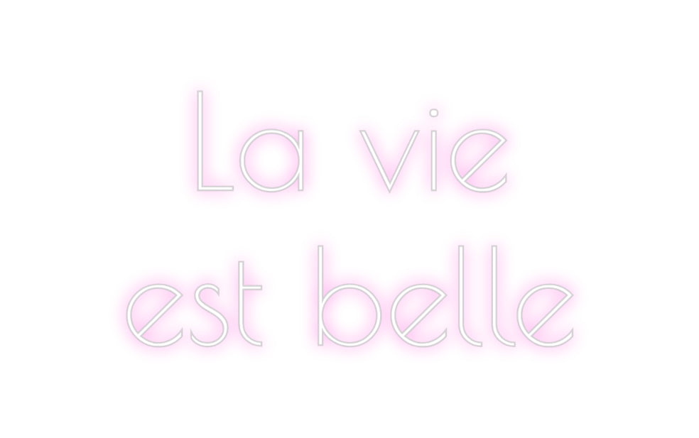 Custom Neon: La vie
 est ...