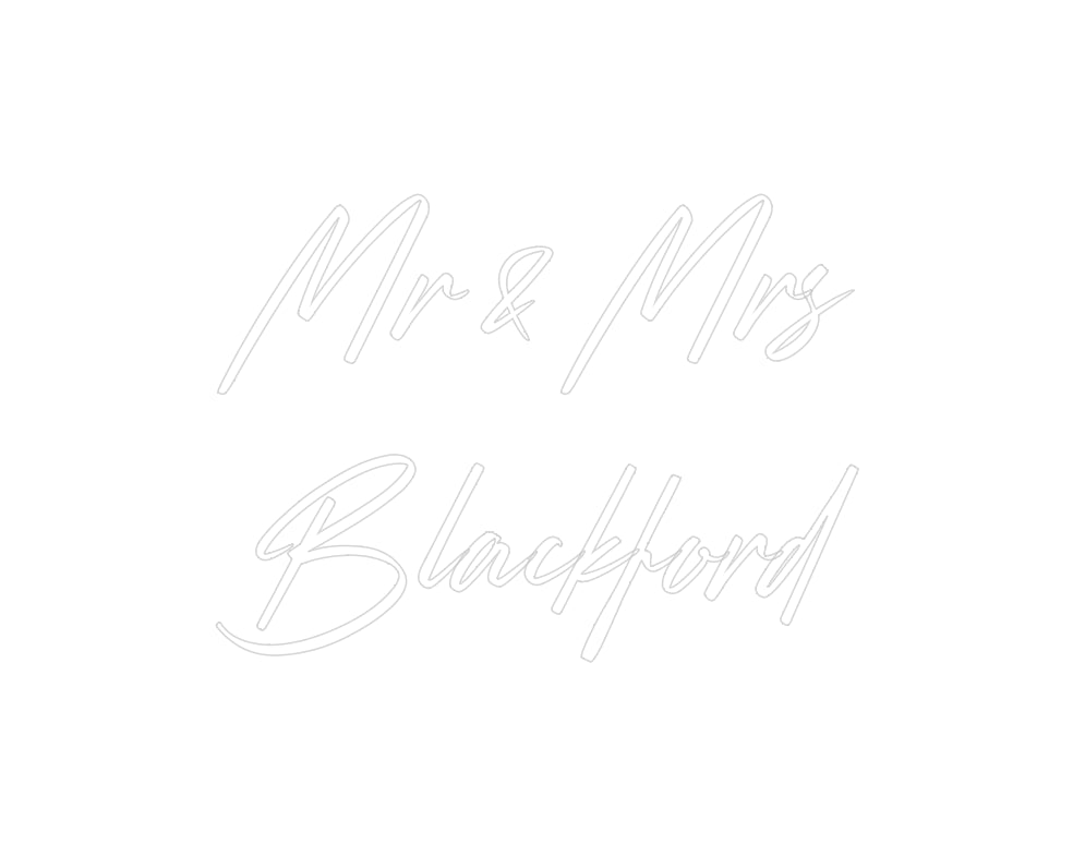 Custom Neon: Mr & Mrs
Bla...