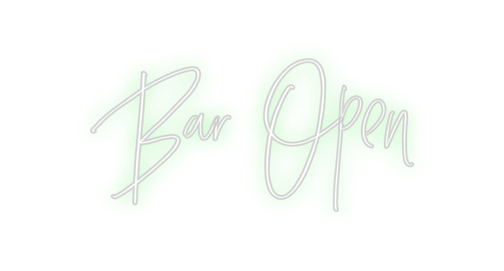 Custom Neon: Bar Open