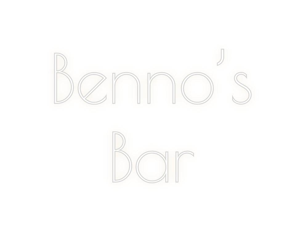 Custom Neon: Benno’s
Bar