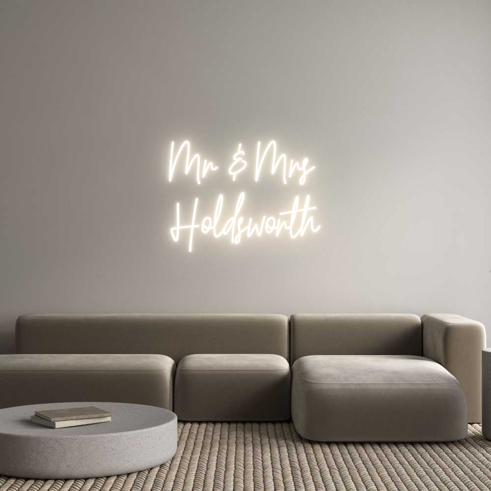 Custom Neon: Mr & Mrs 
Ho...