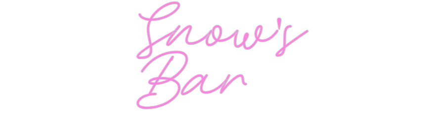 Custom Neon: Snow's
Bar