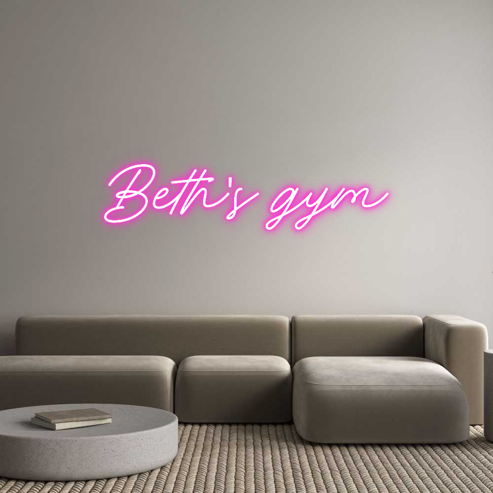 Custom Neon: Beth's gym