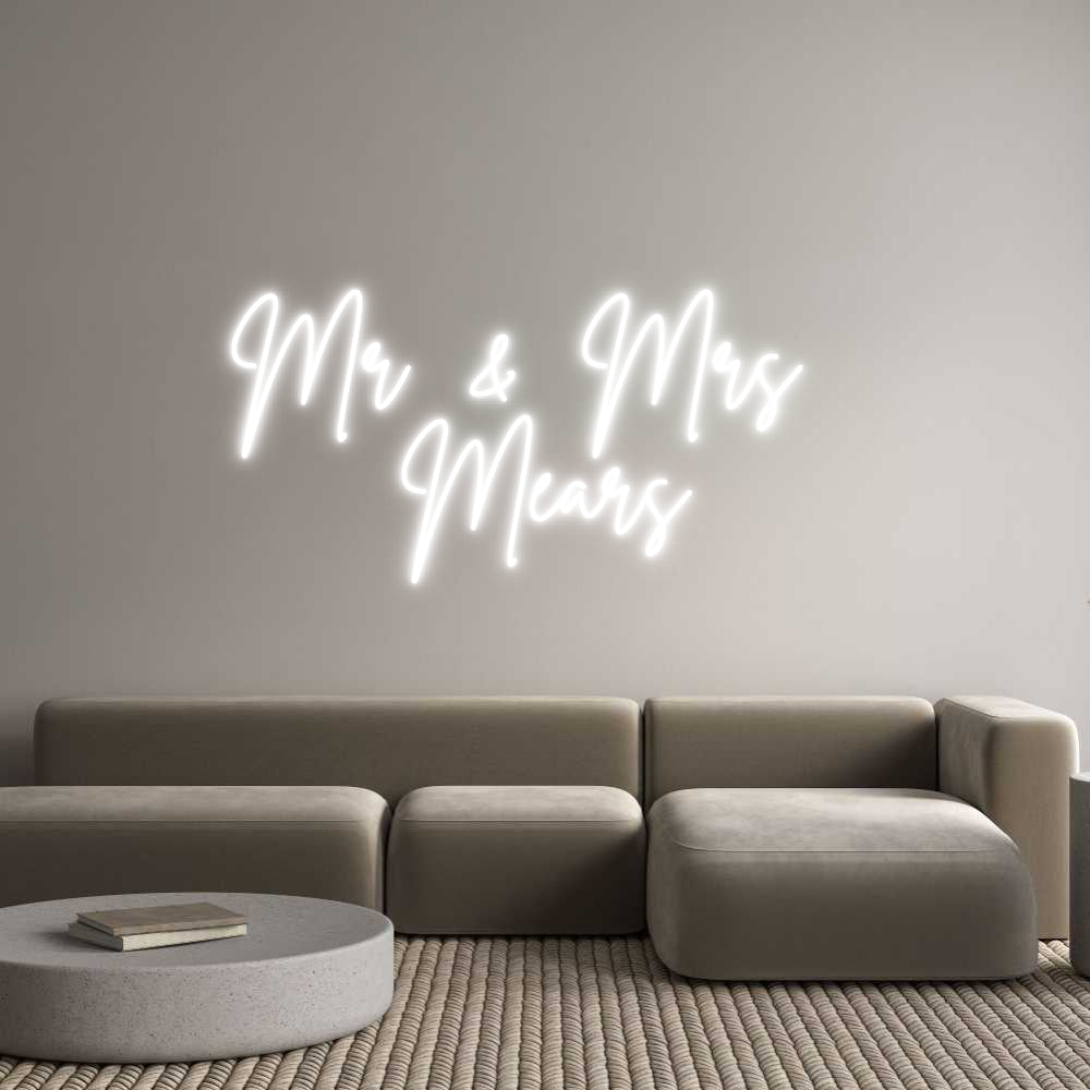 Custom Neon: Mr & Mrs 
Me...
