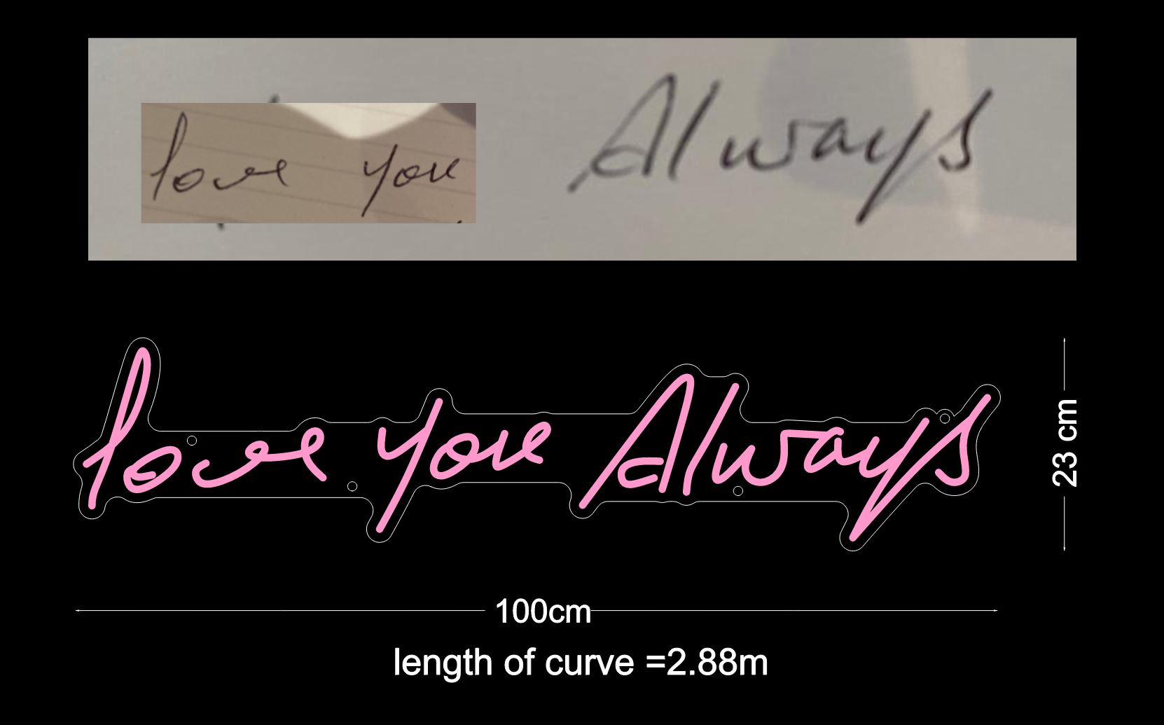 Custom Neon: Love you Always