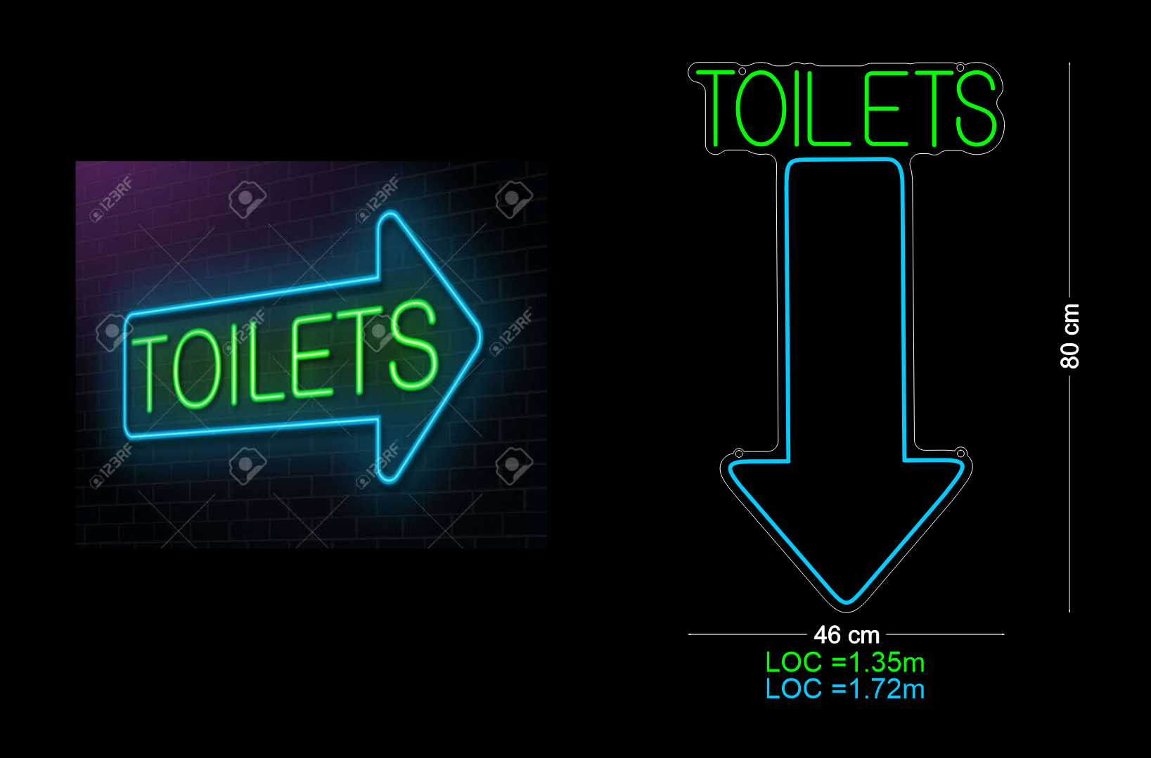 Custom Neon: Bar & Toilets