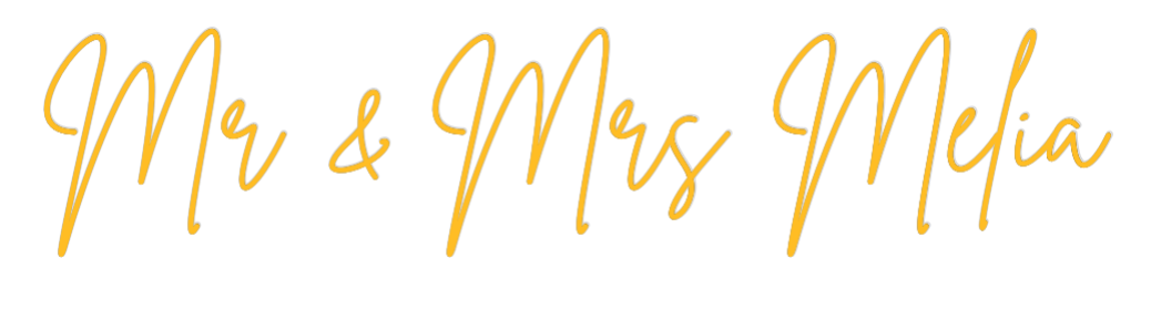 Custom Neon: Mr & Mrs Melia