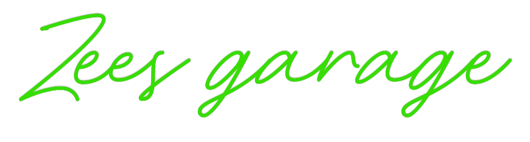 Custom Neon: Zees garage