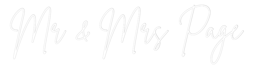 Custom Neon: Mr & Mrs Page