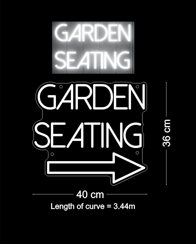 Custom Neon: Garden Seating (ICE BLUE)