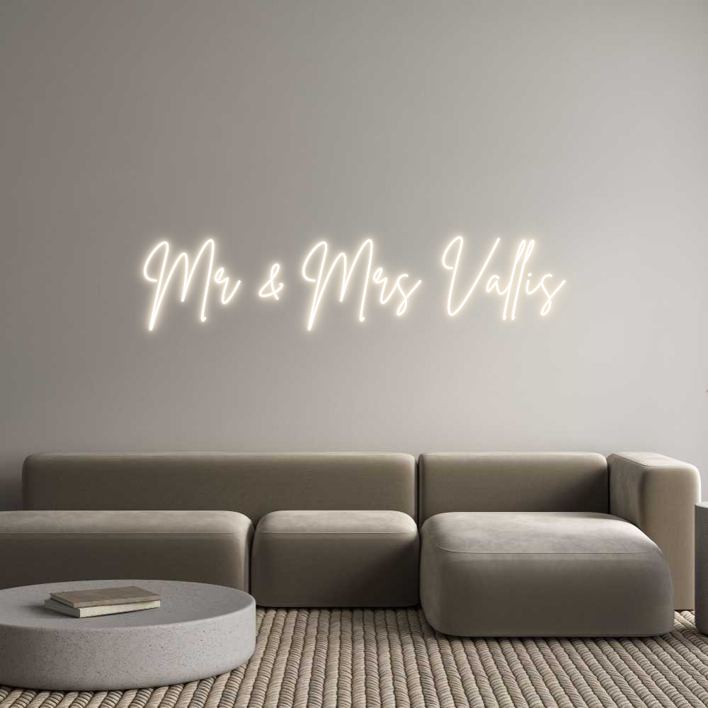 Custom Neon: Mr & Mrs Vallis