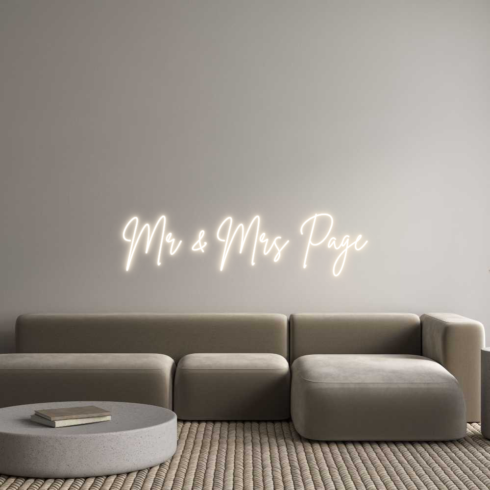 Custom Neon: Mr & Mrs Page