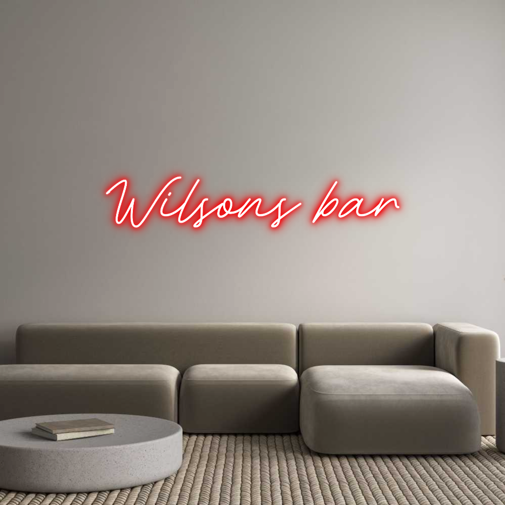 Custom Neon: Wilsons bar