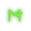 green 242_moon_coin_coin_crypto_crypto_currency led neon factory