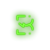 green 246_burst_coin_crypto_crypto_currency led neon factory