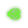 green 262_e_coin_coin_crypto_crypto_currency led neon factory