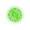 green 263_ybcoin_coin_crypto_crypto_currency led neon factory
