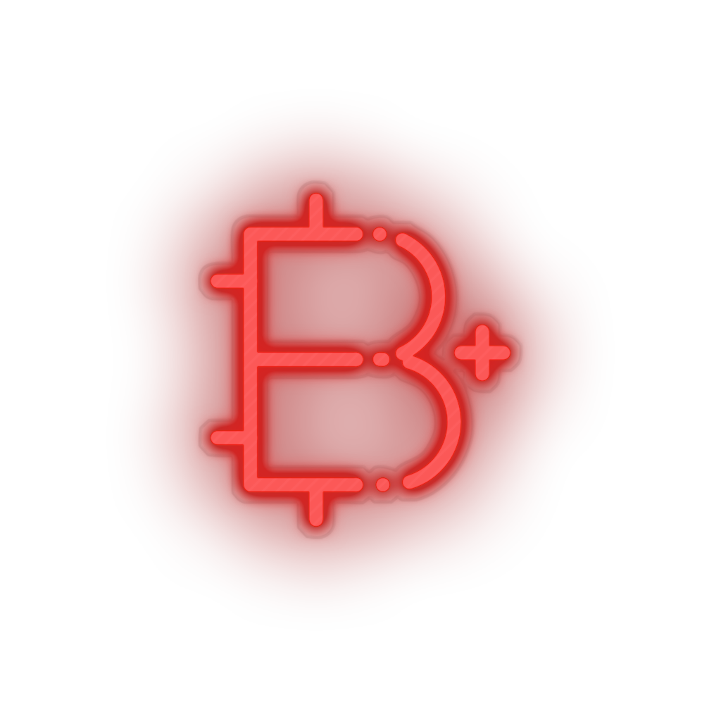 red 292_add_bitcoin_coin_cryptocurrency_plus led neon factory