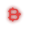 red 292_add_bitcoin_coin_cryptocurrency_plus led neon factory