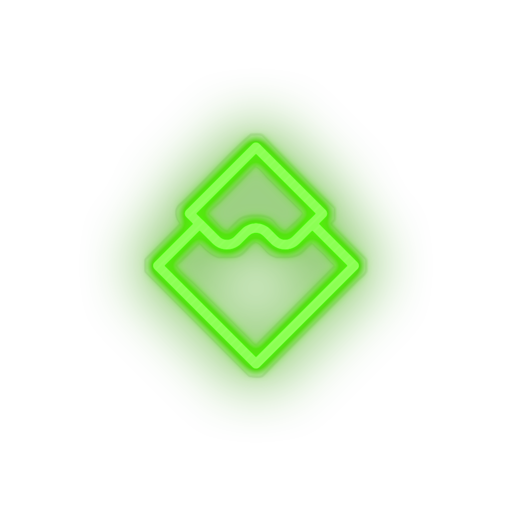 green 312_waves_coin_crypto_cryptocurrency_currency led neon factory