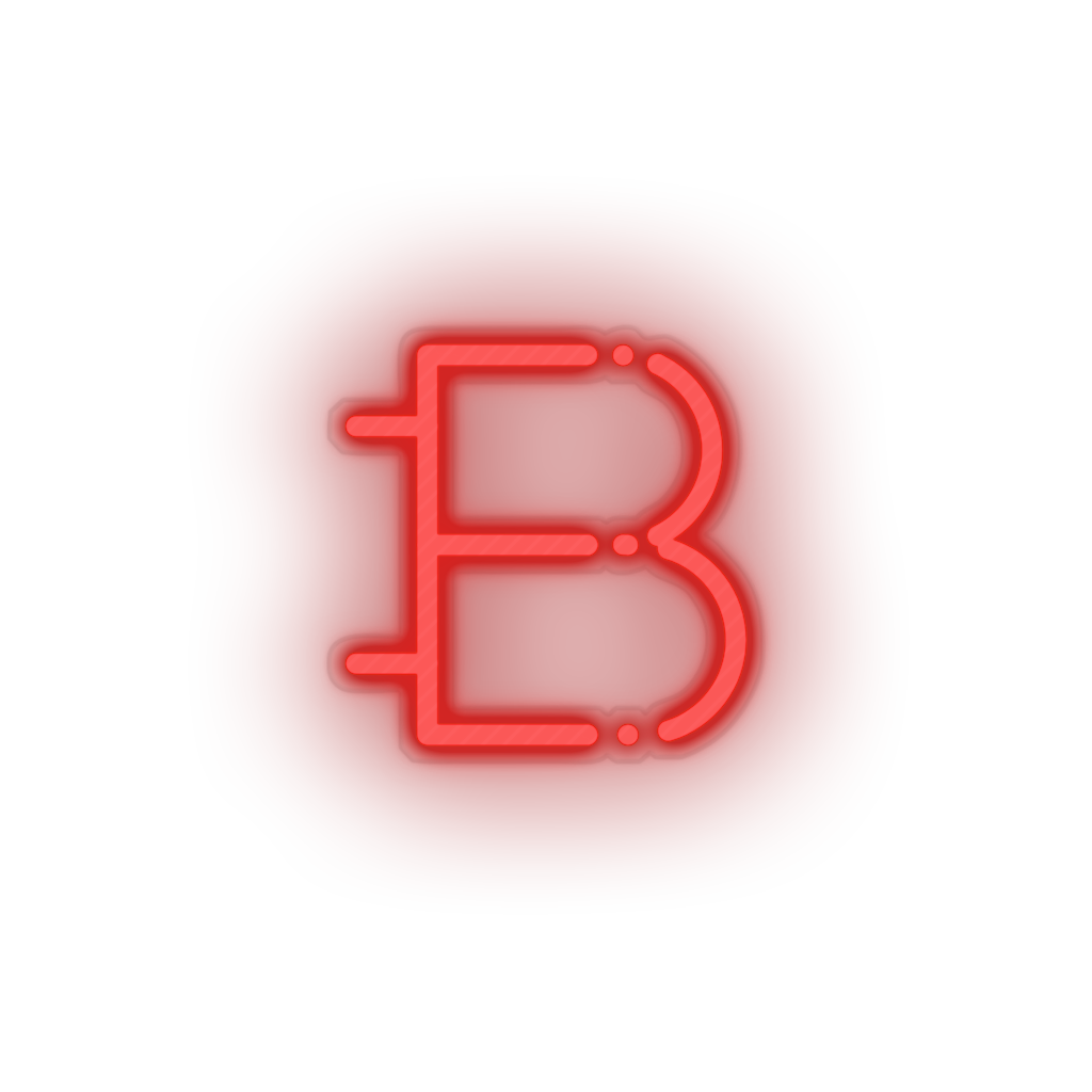 red 313_bytecoin_coin_crypto_cryptocurrency_currency led neon factory